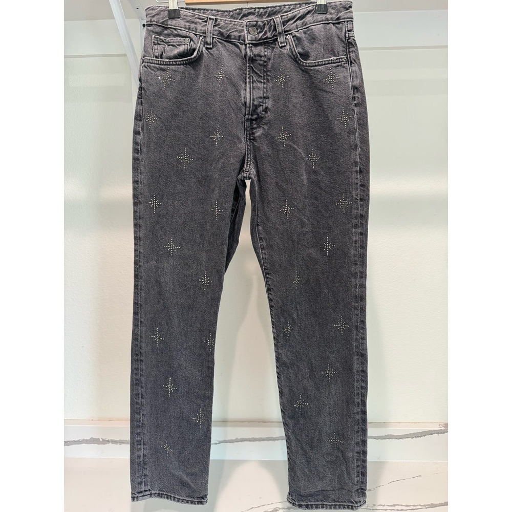 &Denim Rhinestone Jeans‎ Size 30 Vintage Fit High Waist Straight Leg